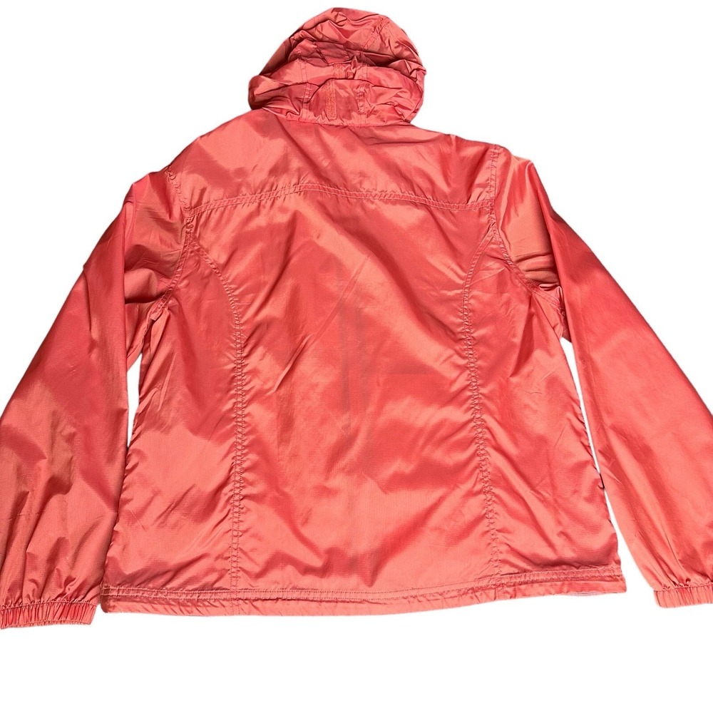 Vtg LL Bean Full‎ Zip Women XL Windbreaker Jacket Salmon Pink Hooded Coat 0BUX3 - Picture 3 of 15